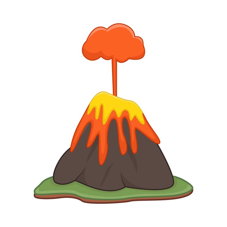Vetor ilustração do vulcão