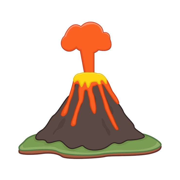 Vetor ilustração do vulcão