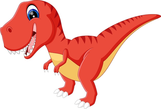 Dinossauro desenho simples caricatura tiranossauro rex rindo fundo  transparente png