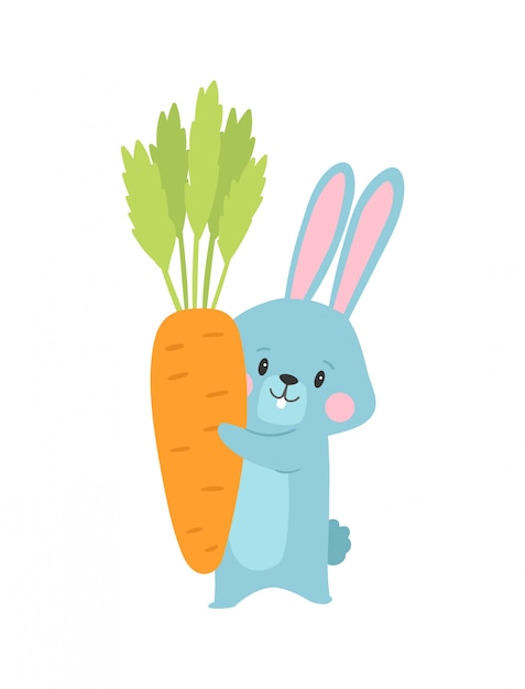 Ilustração dos desenhos animados de coelho