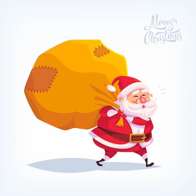 Ilustração dos desenhos animados de feliz natal papai noel