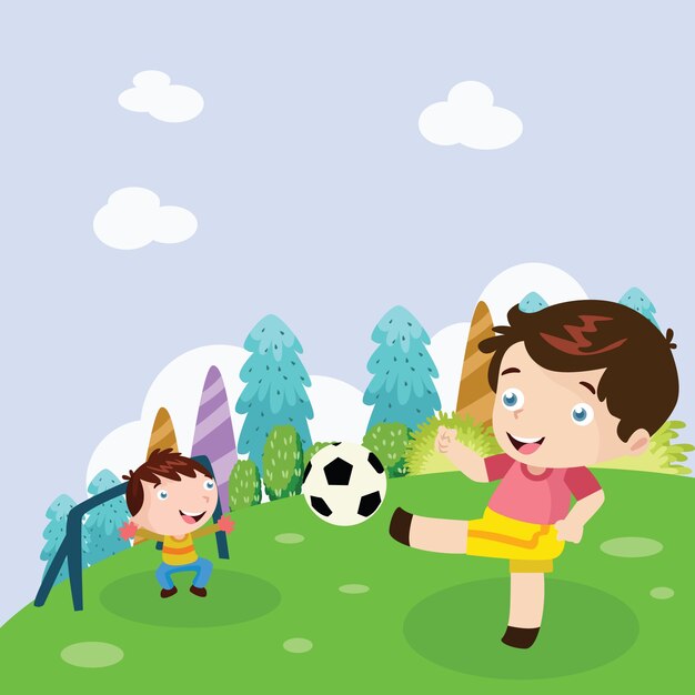 Desenhos Animados Do Futebol Do Jogo Ilustração Stock - Ilustração