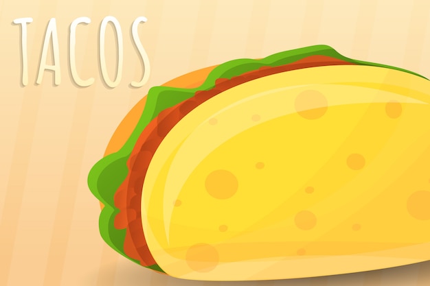 Ilustração dos desenhos animados de tacos mexicanos