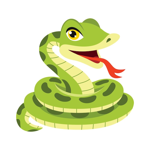 Serpente Da Cobra Dos Desenhos Animados Ilustração do Vetor