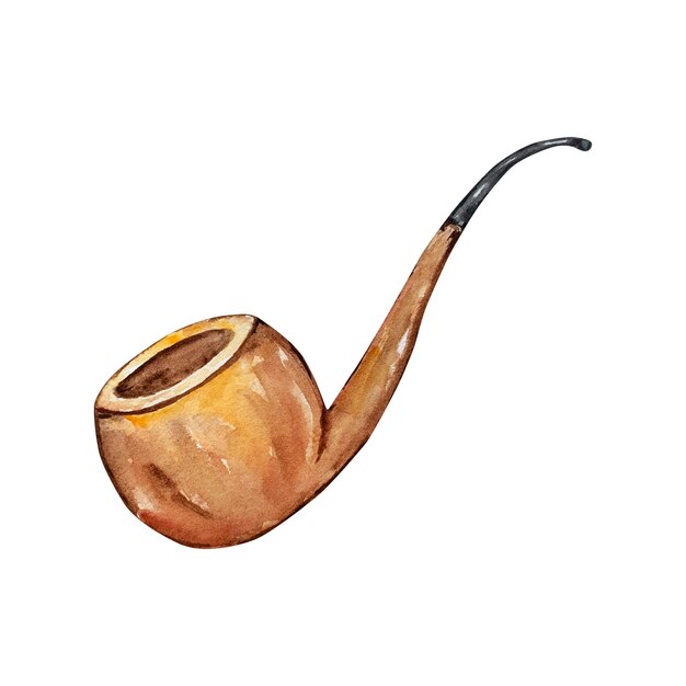 Vetor ilustração em aquarela do dia de são patrício, cachimbo isolado desenhado à mão xd