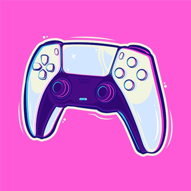 Ilustração em desenho animado do controlador de stick playstation premium vector