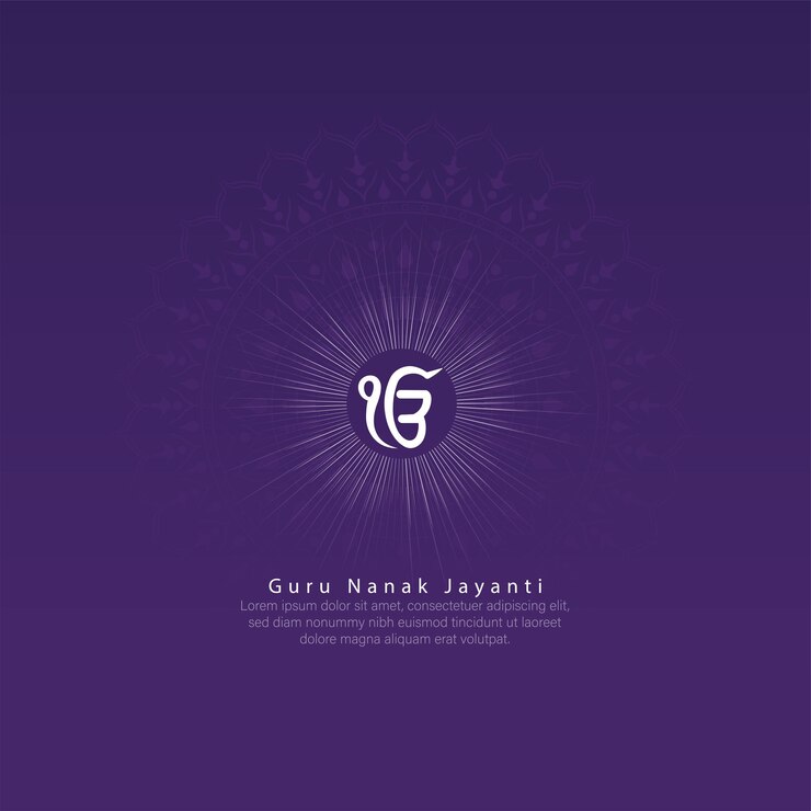Ilustração em vetor abstrato feliz guru nanak jayanti.
