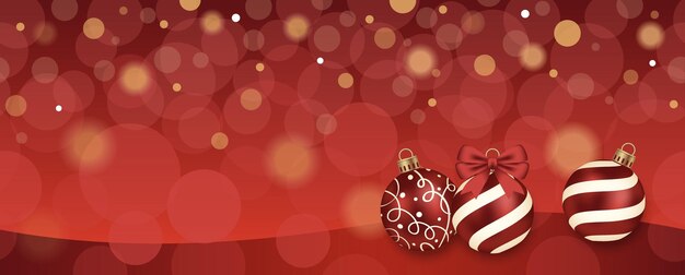 Ilustração em vetor abstrato sem costura com bolas de Natal e fundo luminoso.