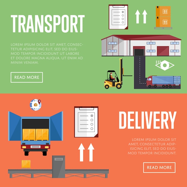 Ilustração em vetor armazém infográficos processo