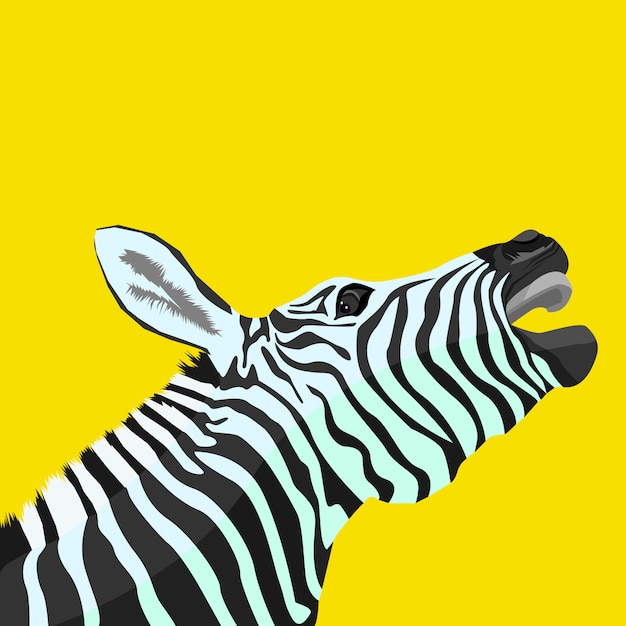 Vetor ilustração em vetor arte criativa zebra