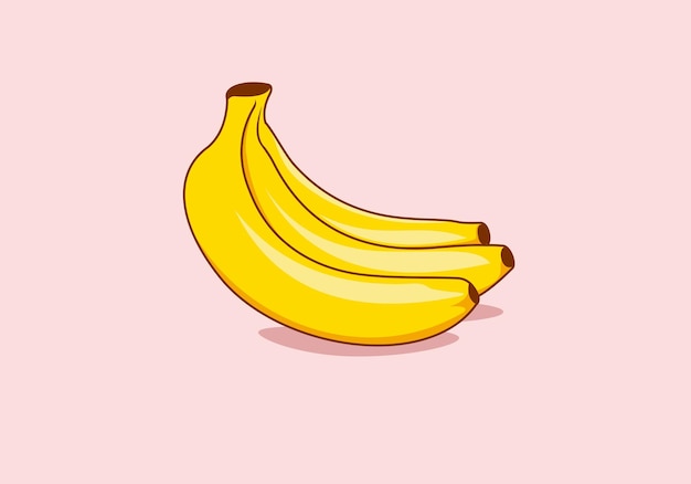 Ilustração em vetor banana amarela