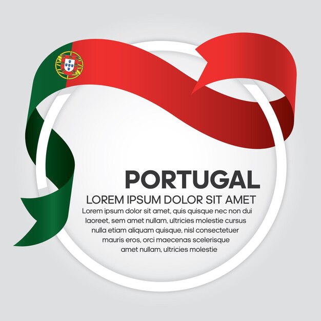 Ilustração em vetor bandeira faixa de opções de portugal em um fundo branco