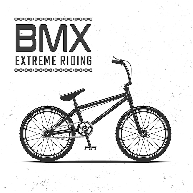 Ilustração em vetor bicicleta bmx para esportes radicais