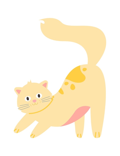 Vetor ilustração em vetor bonito gato engraçado animal de estimação