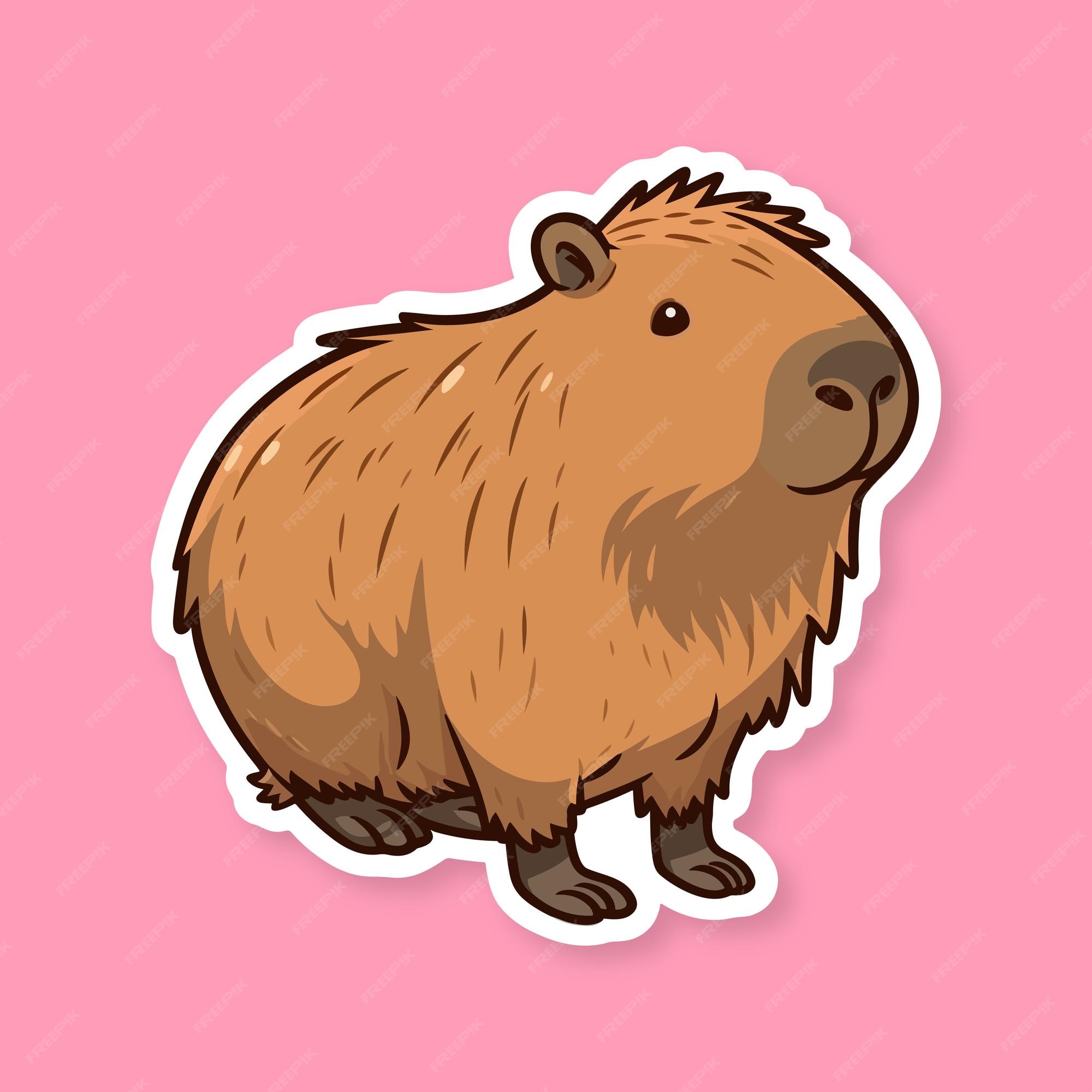 capivara animal desenho animado colori clipart 19977870 Vetor no