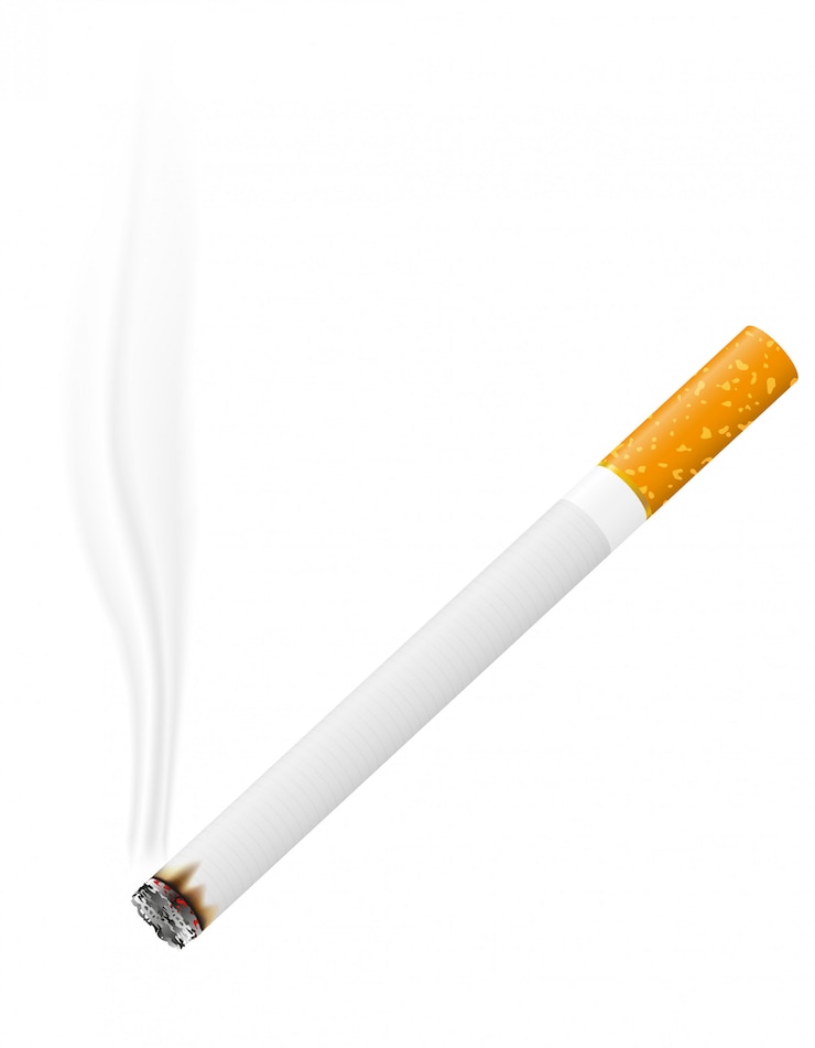 Vetor ilustração em vetor cigarro ardente