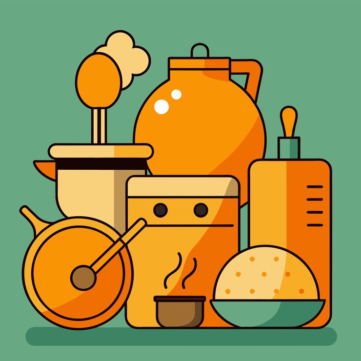 Vetor ilustração em vetor coleção sala cozinha