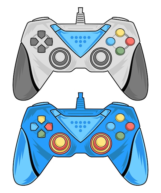 ícones De Jogos. Dispositivos Eletrônicos De Desenho Animado. Computadores  Isolados E Controladora Moderna De Joystick De Gamepad Ilustração do Vetor  - Ilustração de jogador, rede: 206313332