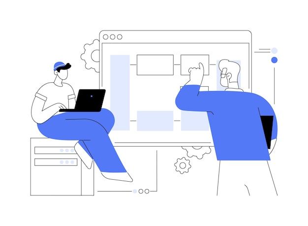 Ilustração em vetor conceito abstrato de arquitetura de big data