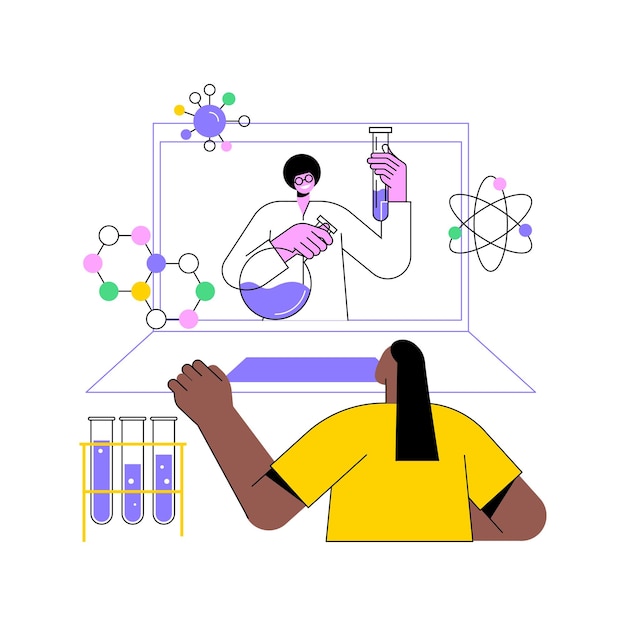 Ilustração em vetor conceito abstrato de atividades STEM