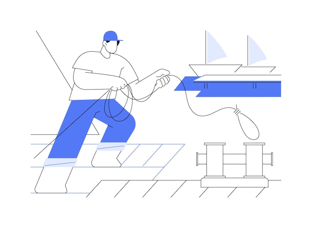 Ilustração em vetor conceito abstrato de atracação de iate