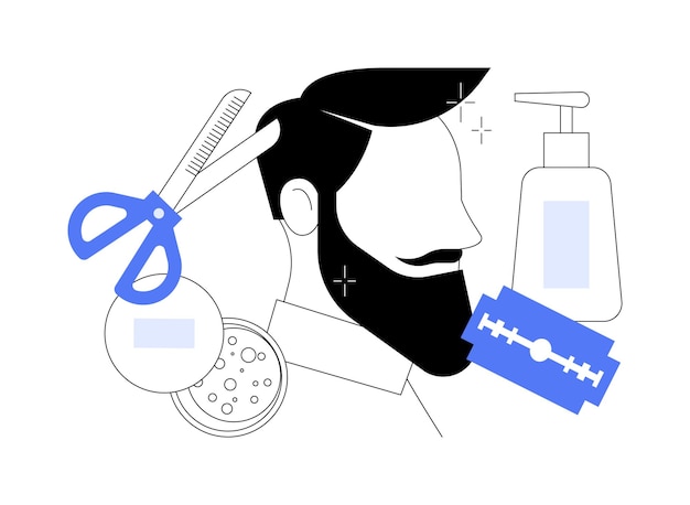 Ilustração em vetor conceito abstrato de barbearia