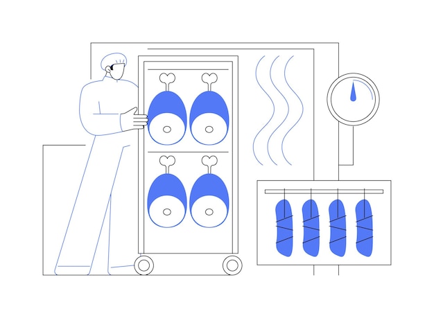 Ilustração em vetor conceito abstrato de câmara de fumar