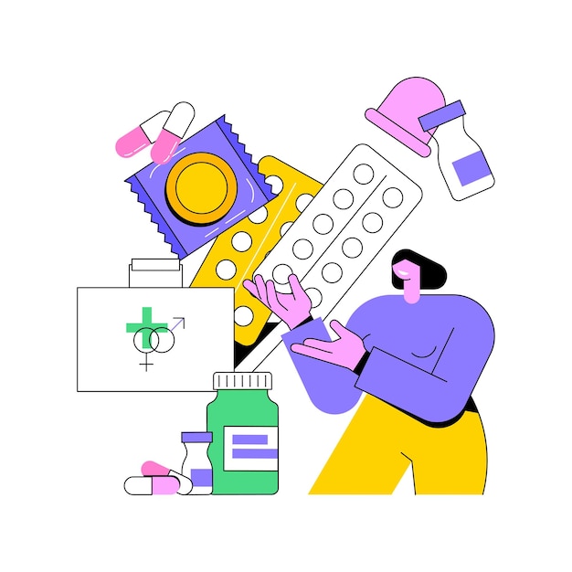 Ilustração em vetor conceito abstrato de controle de natalidade