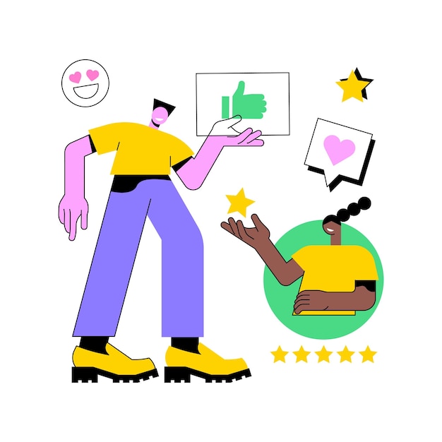 Vetor ilustração em vetor conceito abstrato de feedback do cliente