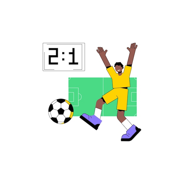 Vetor ilustração em vetor conceito abstrato de futebol