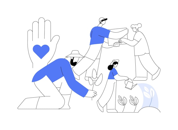 Ilustração em vetor conceito abstrato de participação social