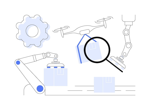 Vetor ilustração em vetor conceito abstrato de substituição de trabalho