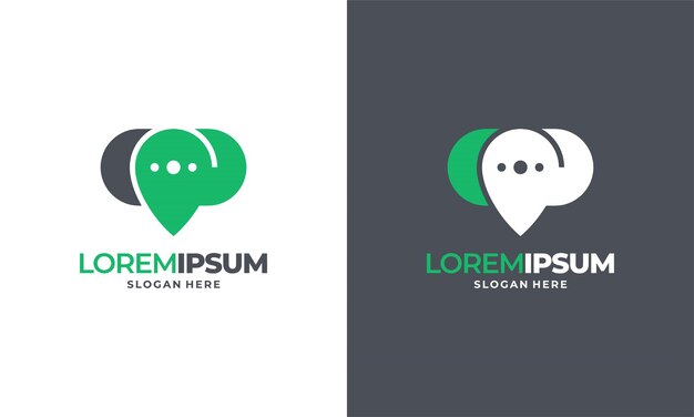 Ilustração em vetor conceito de design de logotipo talk point, ícone de símbolo de modelo de conceito de design de logotipo de consultoria