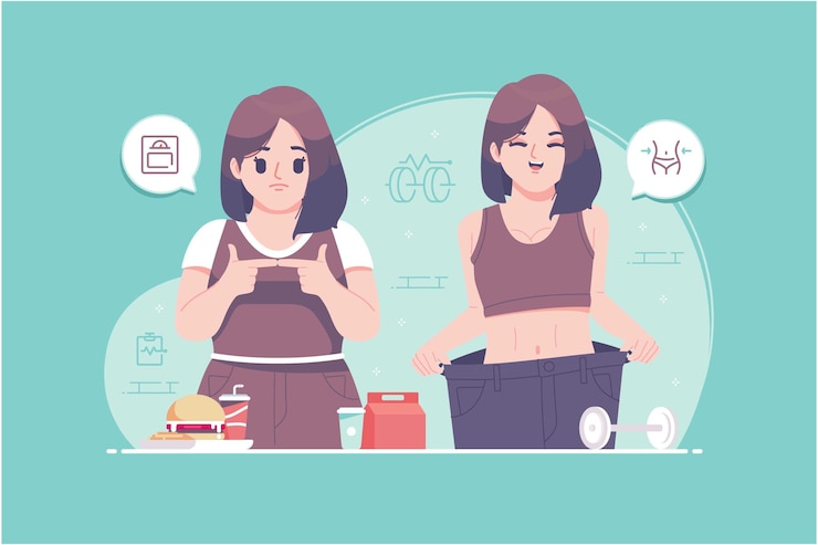 Vetor ilustração em vetor conceito dieta saudável