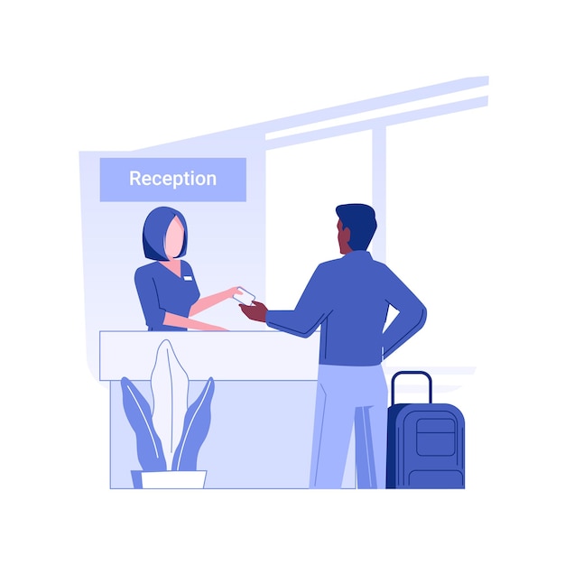 Ilustração em vetor conceito isolado de alojamento hotel