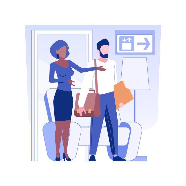 Vetor ilustração em vetor conceito isolado de instalação de conferência