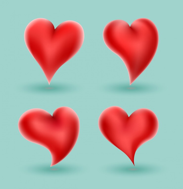 Ilustração em vetor coração para casamento conceito de amor