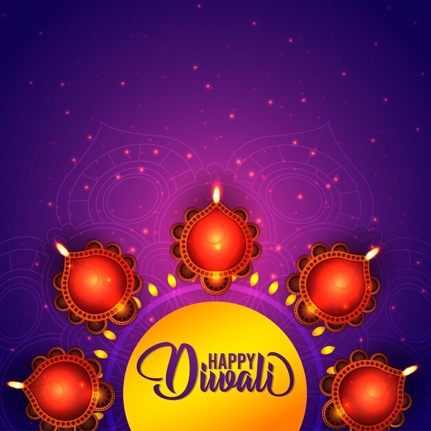 Ilustração em vetor criativo feliz diwali