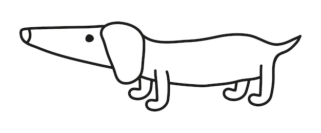 Ilustração em vetor dachshund