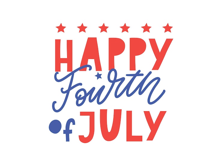 Vetor ilustração em vetor de 4 de julho dia da independência americana 4 de julho design tipográfico eua