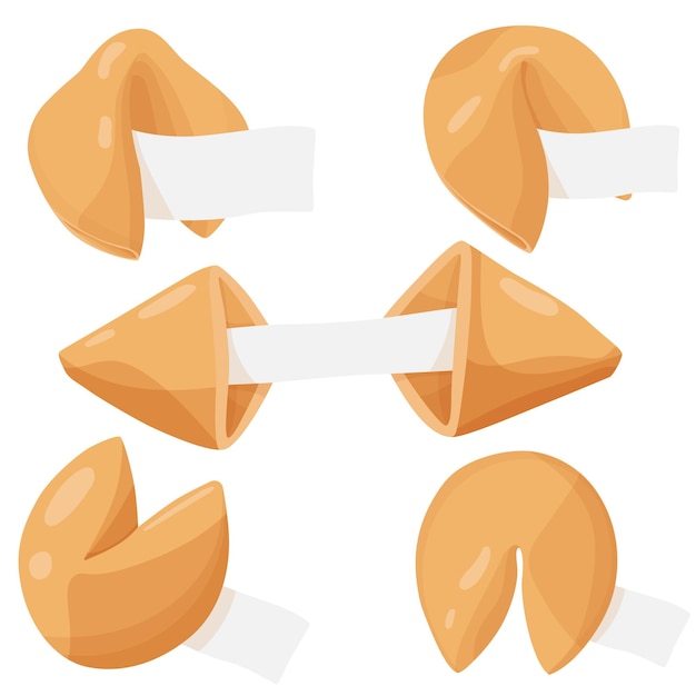 Ilustração em vetor de biscoito da sorte Comida sobremesa boa sorte o