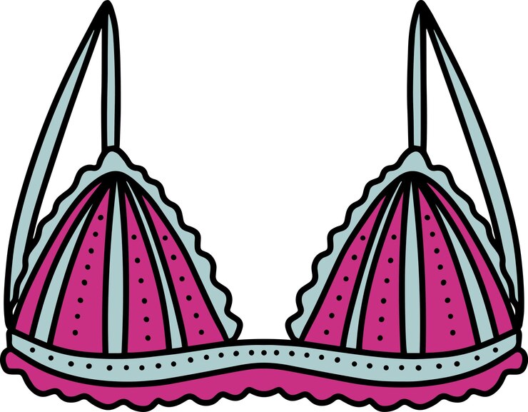 Vetor ilustração em vetor de bralette rosa