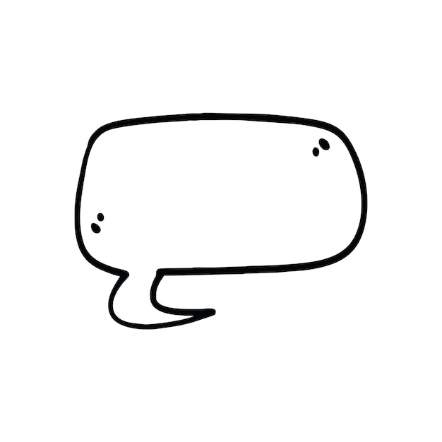 Ilustração em vetor de Bubble Chat desenhado à mão no estilo de arte Doodle