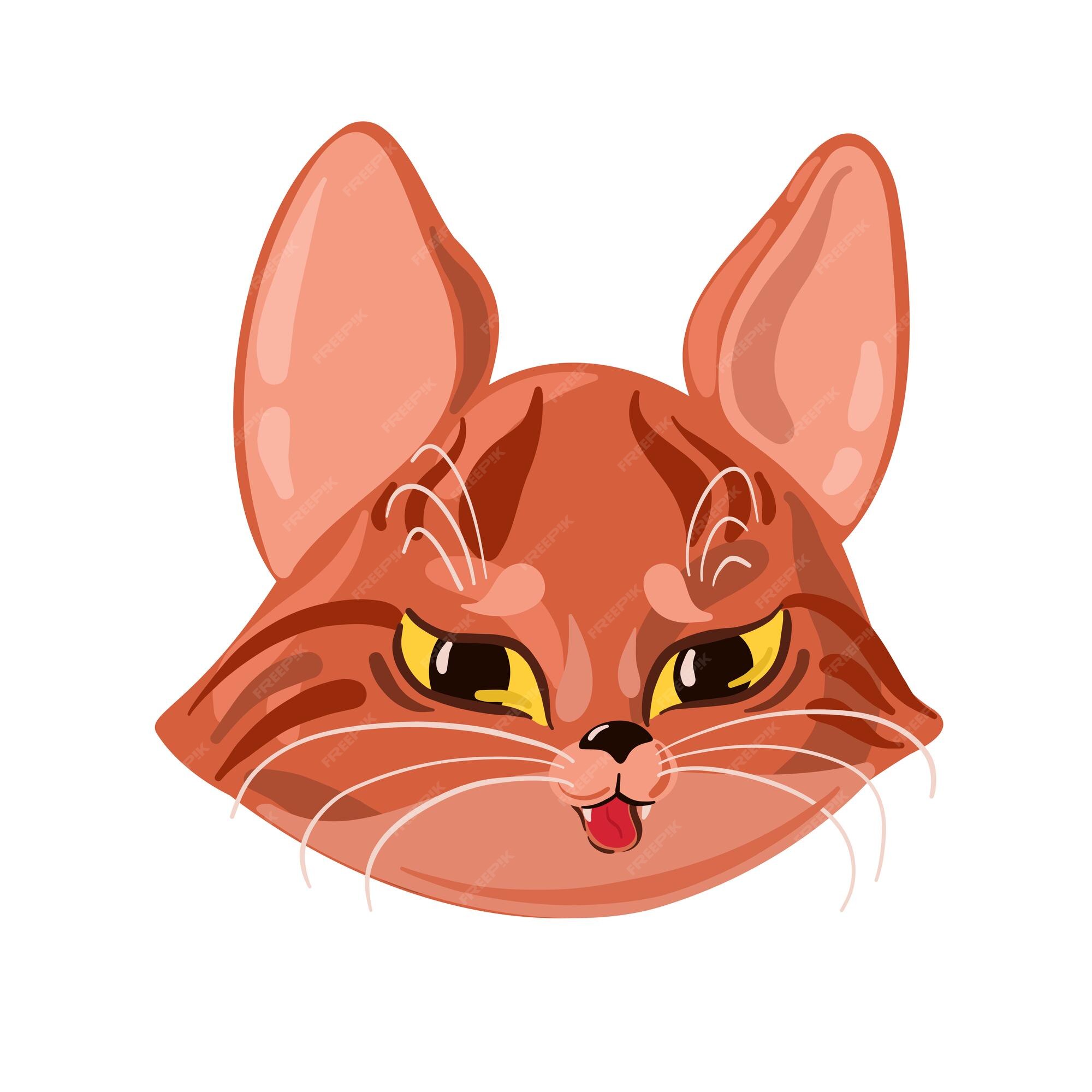 Uma coleção de gatos vermelhos fofos ilustração vetorial de um