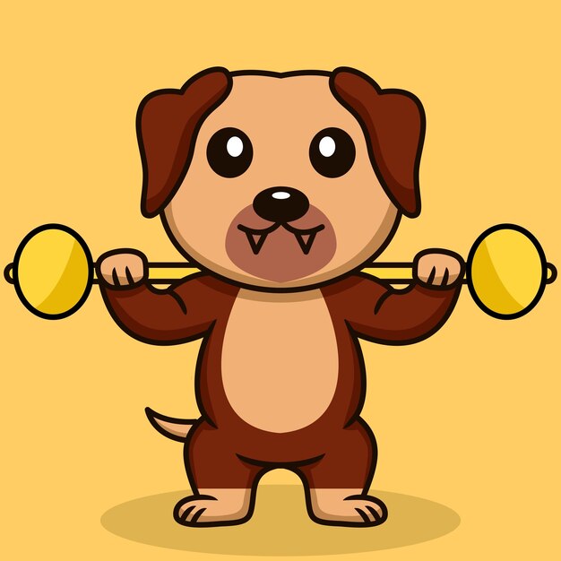 Ilustração de cachorro fofo estilo de desenho vetorial de cachorro kawaii  chibi desenho de cachorro