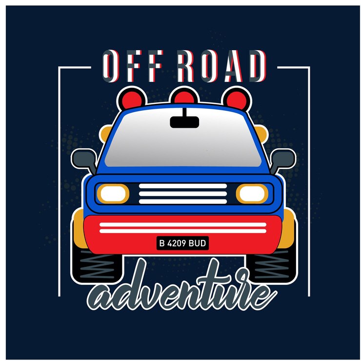 Vetor ilustração em vetor de carro de aventura offroad