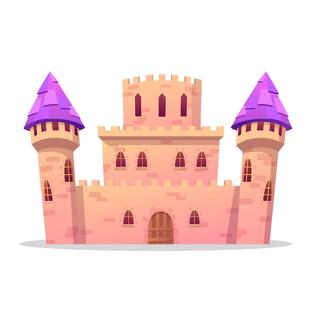 Ilustração em vetor de castelo de conto de fadas dos desenhos animados