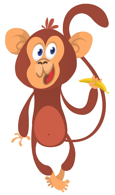 Grátis Macaco Bonito Dos Desenhos Animados Ai Formato PNG & AI de