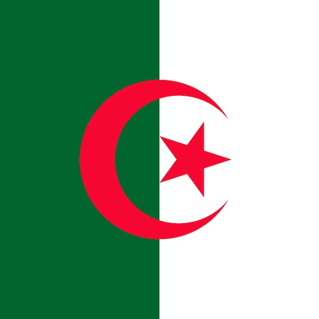 Ilustração em vetor de cores oficiais da bandeira da argélia