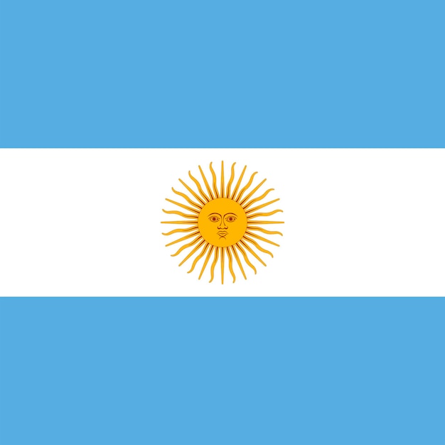 Vetor ilustração em vetor de cores oficiais da bandeira da argentina